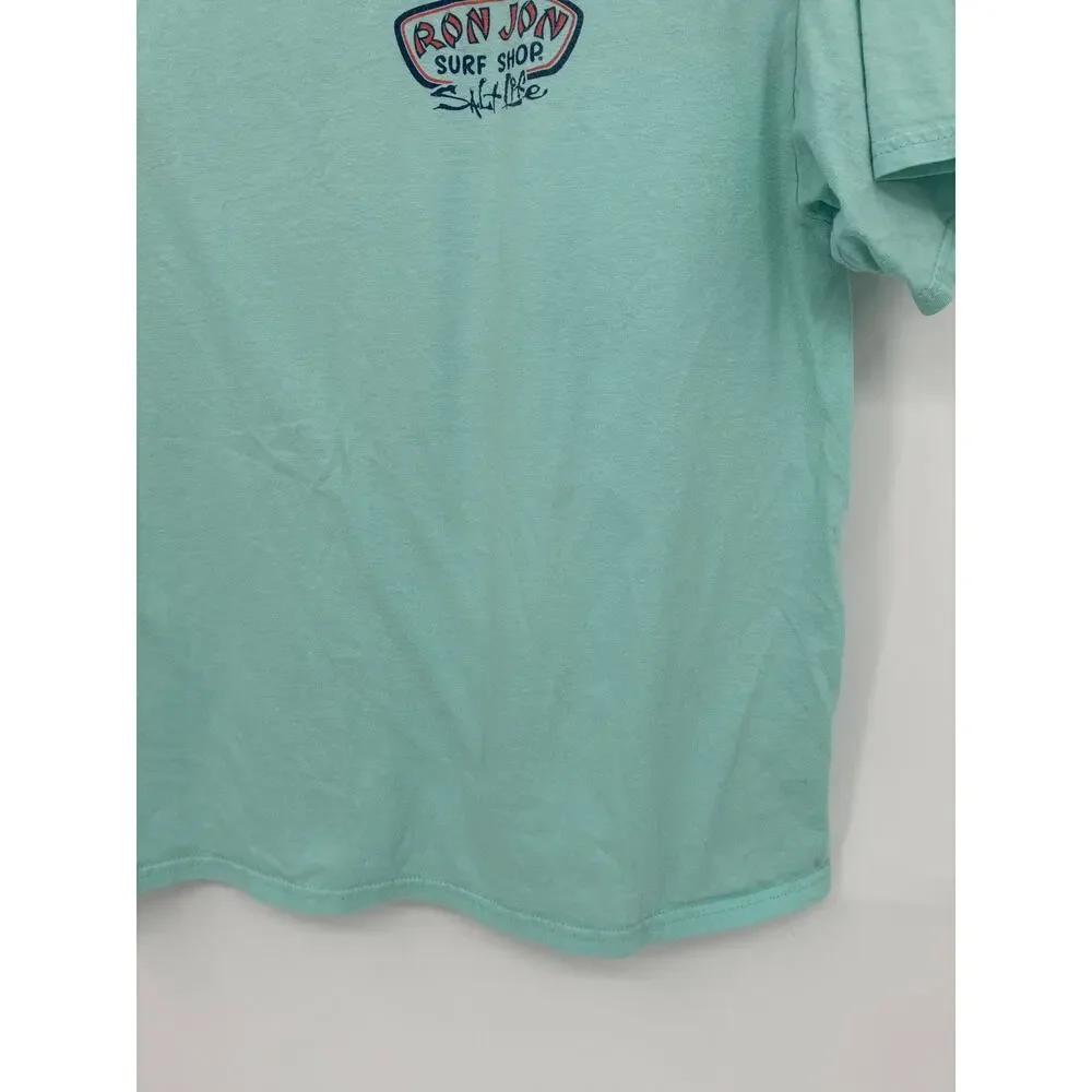 Ron Jon Surf Shop Salt Life Tropical Canopy Mint Tee Youth XL